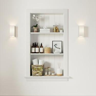 Imagem de Houseables Nicho de parede embutido, armário de remédios embutido, inserção de armário de remédios, prateleira de parede, nicho de banheiro, inserção para drywall, substituição de prateleira entre