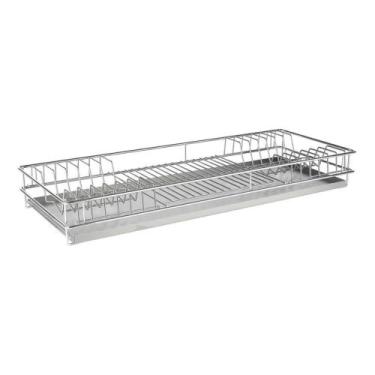 Imagem de Escorredor De Pratos Embutir 770x75x270mm Mód 800mm Cromado - GTB, Cro