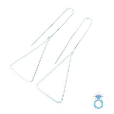 Imagem de Brinco De Prata 925 Corrente Geometrico Minimalista Leve - Isa Roncari