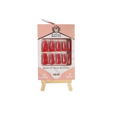 Imagem de Unhas Postiças Vermelho Glamour - Royal, 24