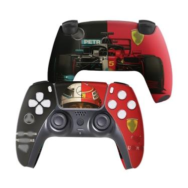 Imagem de F. 1. Hamilton Merrc X Ferari Custom PS-5 Controller Wireless compatible with Play-Station 5 Console by BCB Controllers | Proudly Customized in USA with Permanent HYDRO-DIP Printing (NOT JUST A SKIN)