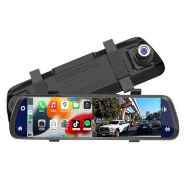 Imagem de Irror Dash Cam frontal e traseira, câmera reserva para carros