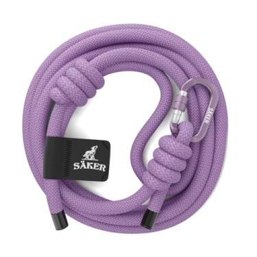 Imagem de Säker Trust Coleira de corda para cães – Corda de escalada de 155 cm com mosquetão de alumínio 7075, equipamento de treinamento impermeável e reflexivo para cães, construída para corrida em trilha