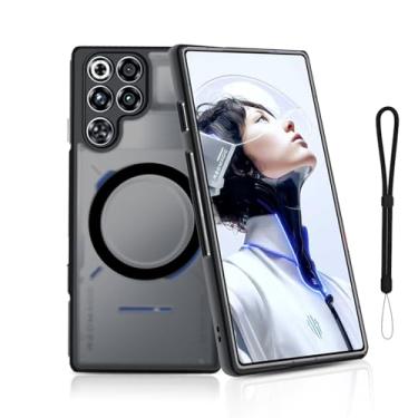 Imagem de NOUKAJU Capa para REDMAGIC 11 Pro, capa protetora tipo magnético, antiqueda, absorção de choque, proteção abrangente, capa protetora para Nubia Red Magic 11 Pro Plus (preto)