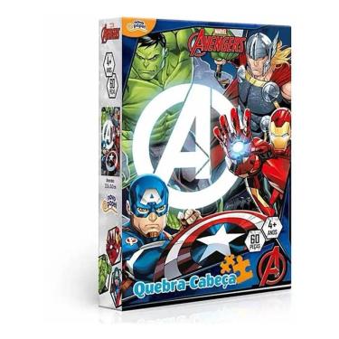 Imagem de Quebra Cabeça Marvel Vingadores 60 Peças - Toyster 8034