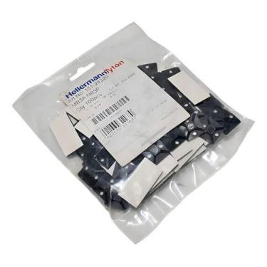 Imagem de Kit Fixador Autoadesivo 19x19mm Preto 100 Peças Hellermann  Parafuso e