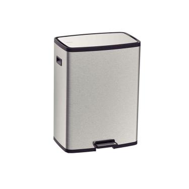 Imagem de Lixeira Tramontina Octos Em Aço Inox Com Balde Removível E Pedal 45l