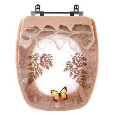Imagem de Assento Sanitário Decorado Stylus Pêssego 73 Para Vaso Celite