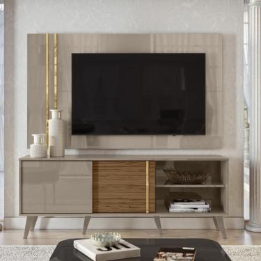 Imagem de Rack Bancada E Painel Para Tv De 60 Polegadas Cronos - Fendi Naturale