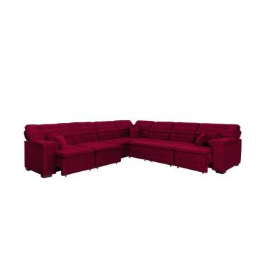 Imagem de Sofá de Canto Magno 3,32x3,32m Vinho