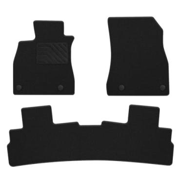 Imagem de Tapetes de carpete personalizados para Nissan Sentra 2025 2024 2023 2022 2021 2020, 1ª e 2ª fileiras para todos os climas, antiderrapantes, impermeáveis, forros de piso traseiro - 3 peças