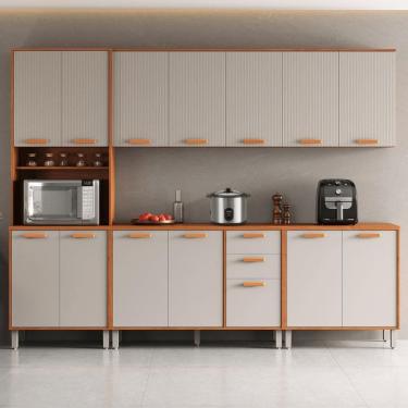 Imagem de Cozinha Completa Itatiaia 270cm MDP Cinamomo/Fendi Itafriz