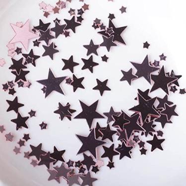 Imagem de Fydun Lantejoulas de Pentagrama, Confete de Mesa, Decorações, Festa de Confete Em Formato de PVC de Cores Mistas, Embrulho, Artesanato (Ouro rosa 3mm 6mm 10mm)