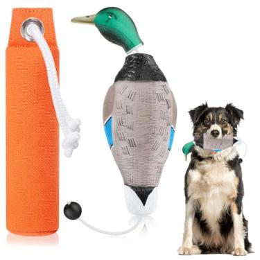 Imagem de Blueweenly 2 peças de bonecos de lona falsos de pato para treinamento de cães de caça, retriever, brinquedo de treinamento ao ar livre, treinadores de reconhecimento de patos