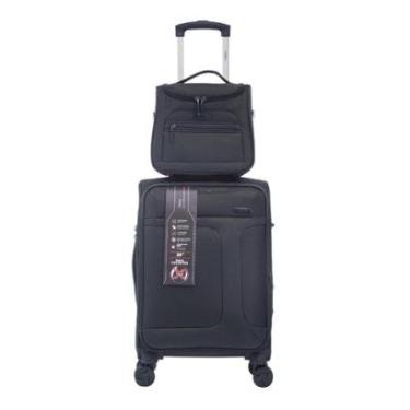 Imagem de Kit Conjunto Combo Viagem Mala Média Super Leve + Frasqueira-Unissex