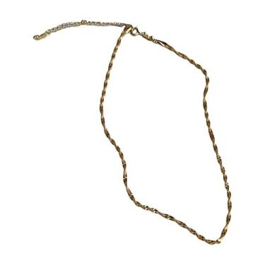 Imagem de Gargantilha Dourada Banhada a Ouro 34 cm com Prolongador, Estilo Casual