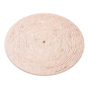 Imagem de ZJRDYYK Toalha de mesa redonda de 101,6 cm com elástico, resistente a manchas, pequena toalha de mesa redonda para mesas de jantar de cozinha, festa e uso casual (Cáqui)