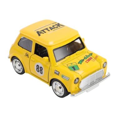 Imagem de Alomejor Mini Modelo de Carro, 1:36 Scale Lyloy Metal Model Car Com Portas de Abertura para Coleta de Adultos Exibir Decoração de Bolo e Brinquedos de Carro (Amarelo)