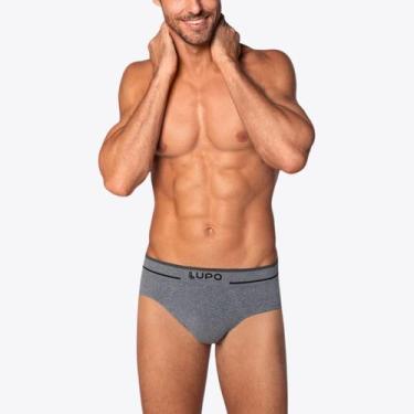 Imagem de Cueca Lupo Slip Fio Texturizado Sem Costura 00624-003, Cinza mescla, M