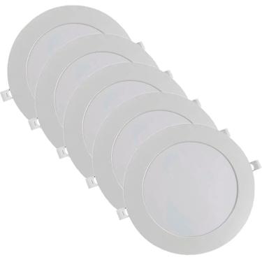 Imagem de Kit 5 Luminária Plafon Led Redondo Embutir 24W 3000K - Noll