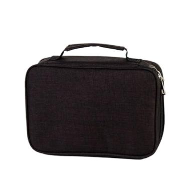 Imagem de Estojo para 72 Lápis, Necessaire com 3 Zíperes, Alça para Transporte, Organização Perfeita para Artistas!​(Black)