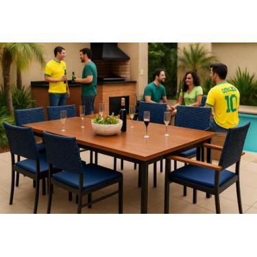 Imagem de Conjunto mesa 8 cadeiras externa Brisa Náutica - Solara