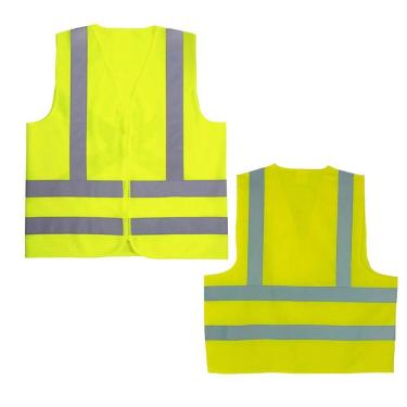 Imagem de Colete Sinalizador Faixa Refletiva Epi Segurança Do Trabalho Construçao Civil Obra Avenida Estrada Rodovia Proteçao