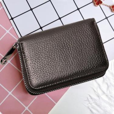 Imagem de Carteira Accordion Multi-Card Daily – 1 porta-moedas com zíper, serve para organizador de cartão de crédito e carteira de viagem, Marrom