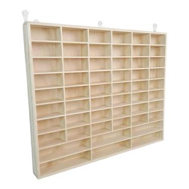 Imagem de TTETTZ Vitrine de Madeira para Carrinhos de Brinquedo, Prateleira para Guardar Miniaturas de Carros, Auxiliar Na Apresentação E Organização.