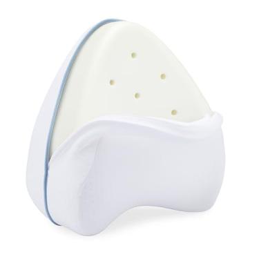 Imagem de Travesseiro Ortopédico para Pernas Espuma Viscoelástica Memory Foam Ergonômico Capa Lavável Alinhamento Natural da Coluna Alivio para Costas Quadris Melhora qualidade de Sono