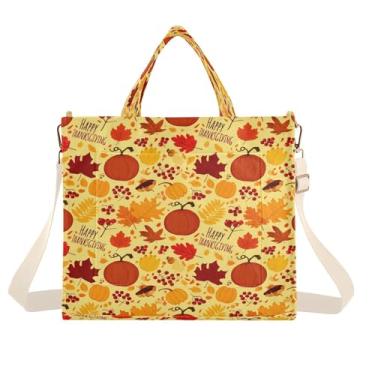 Imagem de CEBUGI Bolsa feminina Pumpkins com alça de ombro ajustável para trabalho, faculdade, viagem, P, A69, Medium