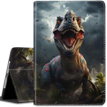 Imagem de Capa para iPad (A16) 11ª geração 11 polegadas 2025 / iPad 10ª geração 10,9 polegadas 2022, capa fina com suporte inteligente multi-ângulo com função hibernar/despertar automática, dinossauro