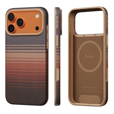 Imagem de pitaka Capa para iPhone 17 Pro Max de 6,9 polegadas com botão de controle da câmera, resistente e elegante, compatível com MagSafe, Aramid UltraGuard - Sunset
