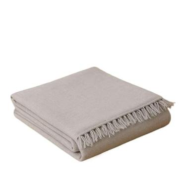 Imagem de Manta Para Sofá Gigante Luxo 2,40X1,80m l Premium De Algodão Capa Decorativa Protetora - Revestimento Protetor para Sofá, Cama, Puff(M.pop 2,10m x 1,40m cinza clar)