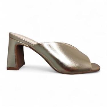 Imagem de Tamanco Bebecê T6040-721 Salto Bloco Metalizado-Feminino