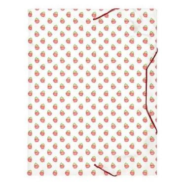 Imagem de Pasta Elástico Com Aba A4 Trend Color Morangos Plascony