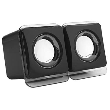 Imagem de Cryfokt Alto-falante de Computador de Alto-falante Multimídia de Som Estéreo Com Fio Compacto USB 2.0 para Laptop de Mesa Com Efeito de Som Surround, Adequado para Festas Internas e Externas,