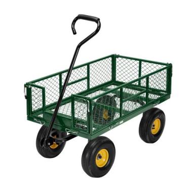 Imagem de Carrinho de jardim VIVOHOME Heavy Duty, capacidade de 400 kg, malha de