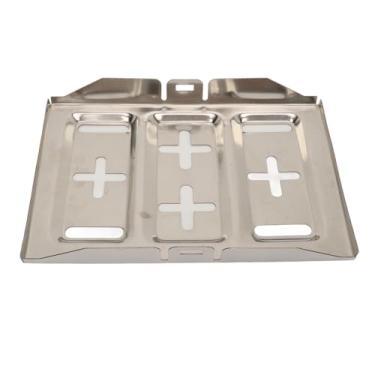Imagem de Acouto Bandeja Universal de Bateria de Aço Inoxidável - 193 X 285 Mm Resistente e Suporte de Montagem de Bateria Com Parafusos de Fixação Baterias de Veículos de Tamanho Padrão 24, 34 e Mais