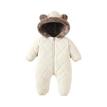 Imagem de Macacão Quente De Inverno Para Bebês Com Forro De Pele, Roupa De Exter