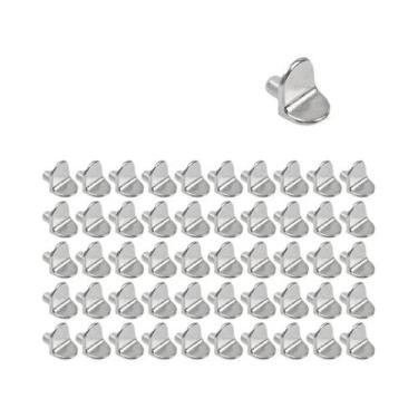 Imagem de 50 Peças De Suportes Em L Para Prateleiras, Fixadores Para Guarda-Roup