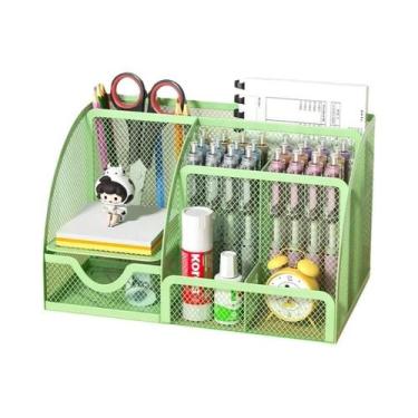 Imagem de Organizador De Mesa Em Malha Metálica De Grande Capacidade, Suporte Pa