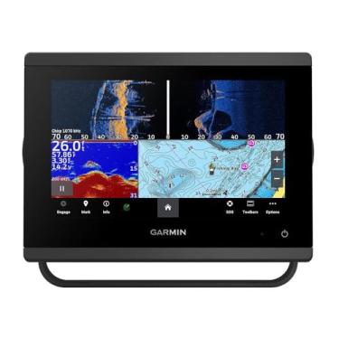 Imagem de Garmin 010-02365-61 GPSMAP 743xsv SideVü, ClearVü e sonar tradicional Chirp com mapeamento - 17,78 cm, Navionics+