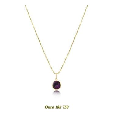 Imagem de Colar Cordão Feminino Veneziana Ouro18k 750 45cm + Ponto De Luz Zircôn