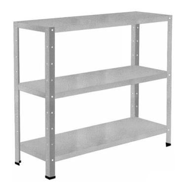 Imagem de Estante De Aço Com 3 Bandejas 90cm Resistente Multiuso Para Escritório