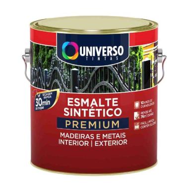 Imagem de Tinta Esmalte Sintético Acetinado Premium Branco Madeira E Metal Unive