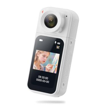 Imagem de VBESTLIFE Mini Câmera de Ação 1080P, Câmera Esportiva de Polegar, de Peito POV Vestível, para Corrida, Ciclismo, Caminhada, Aventuras Ao Ar Livre (Branca)