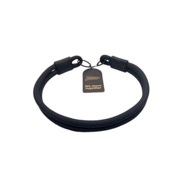 Imagem de Coleira De Corda Dupla Preta 65cm Resistente Acqua Wave