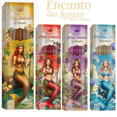 Imagem de Incenso Vila Zen Linha Encanto das Águas 0% Carvão Cx 8 Var