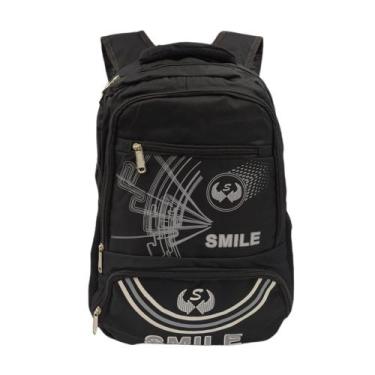 Imagem de Mochila Masculina Reforçada Infantil Adulto Escolar Passeio smile 8510